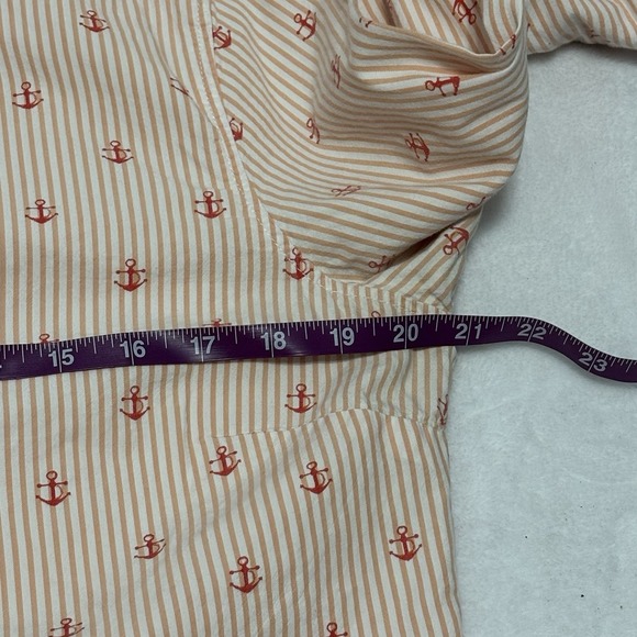 Tommy Hilfiger Women's Anchor Shirt Pink Stripes Nautical Boat Pattern Size Lg - Picture 3 of 13